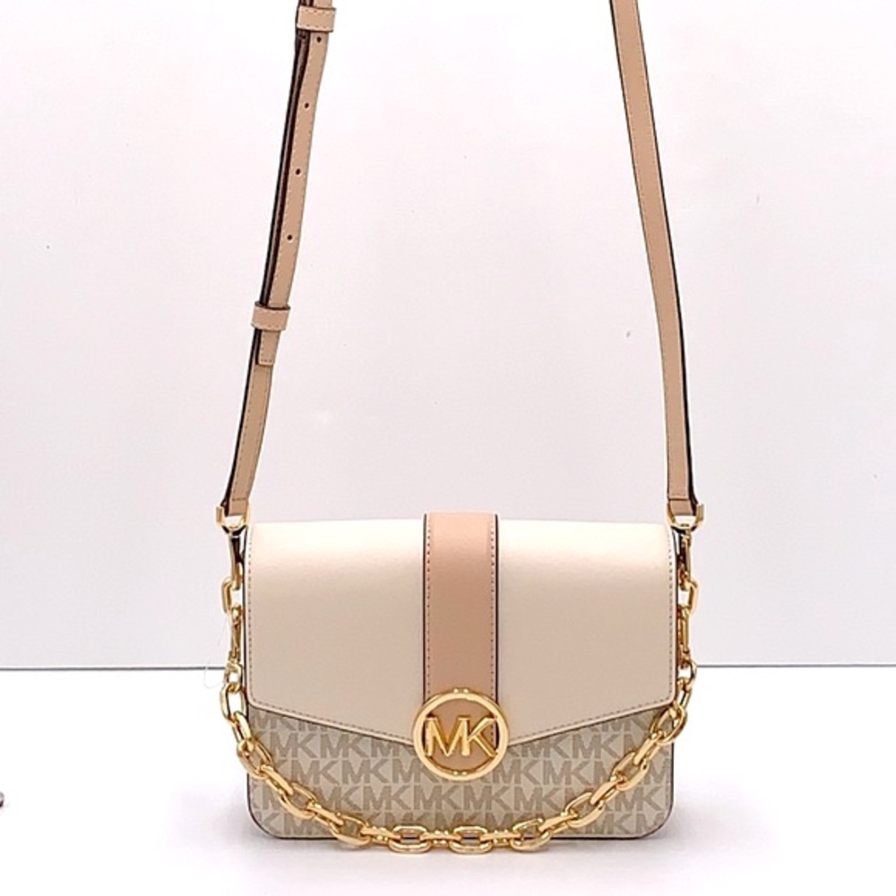 MICHAEL KORS CARMEN SMALL FLAP CROSSBODY BUFF MULTI - Picture 6 of 16